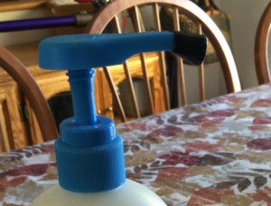 chair tip on lotion pump