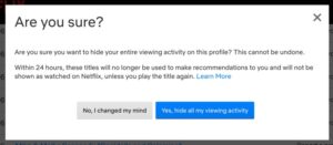 how to delete and remove Netflix watch history