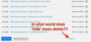 how to delete watch history Netflix