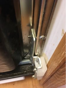 putting plastic door spacer back bosch dishwasher view from above